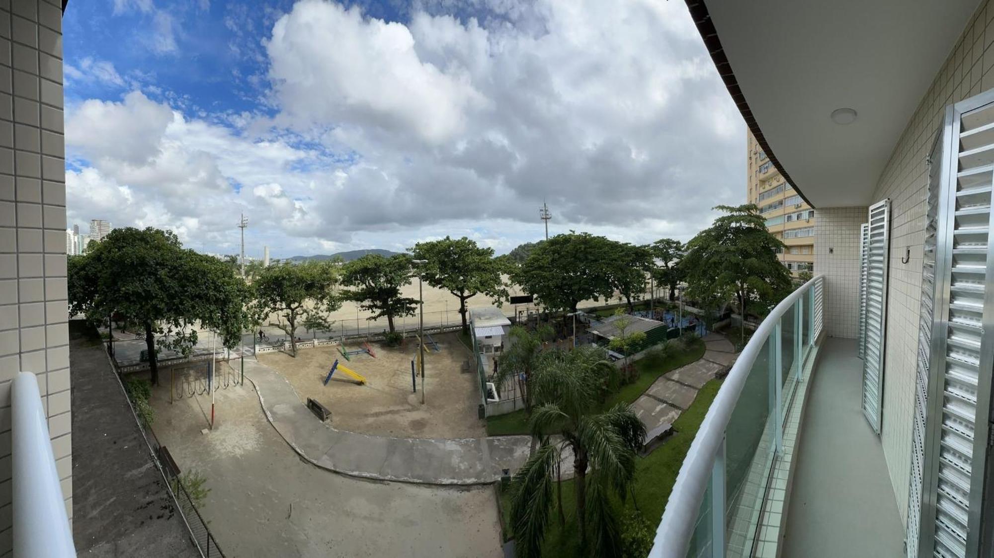 Appartement Ap Pe Na Areia Vista Parcial Mar à Santos  Extérieur photo