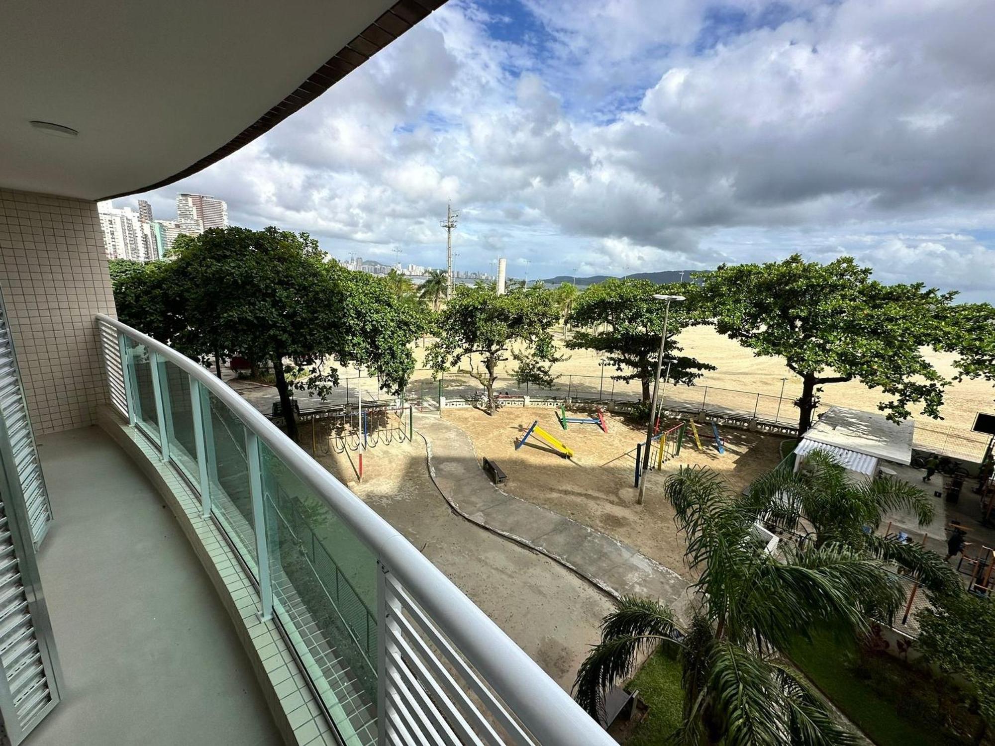 Appartement Ap Pe Na Areia Vista Parcial Mar à Santos  Extérieur photo