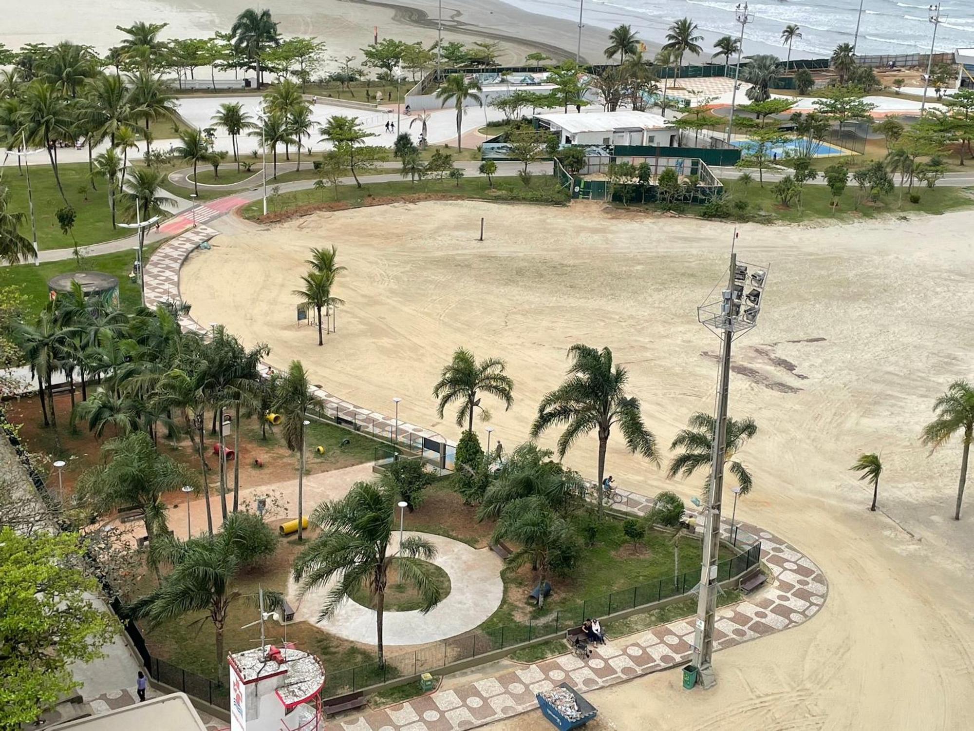 Appartement Ap Pe Na Areia Vista Parcial Mar à Santos  Extérieur photo