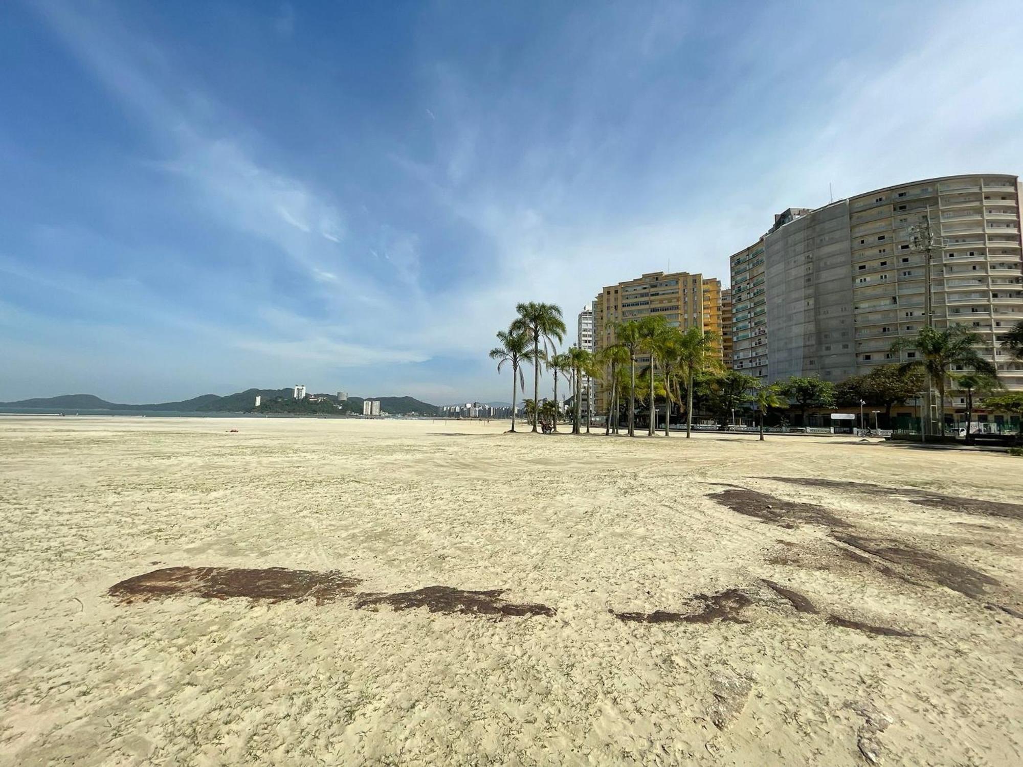 Appartement Ap Pe Na Areia Vista Parcial Mar à Santos  Extérieur photo