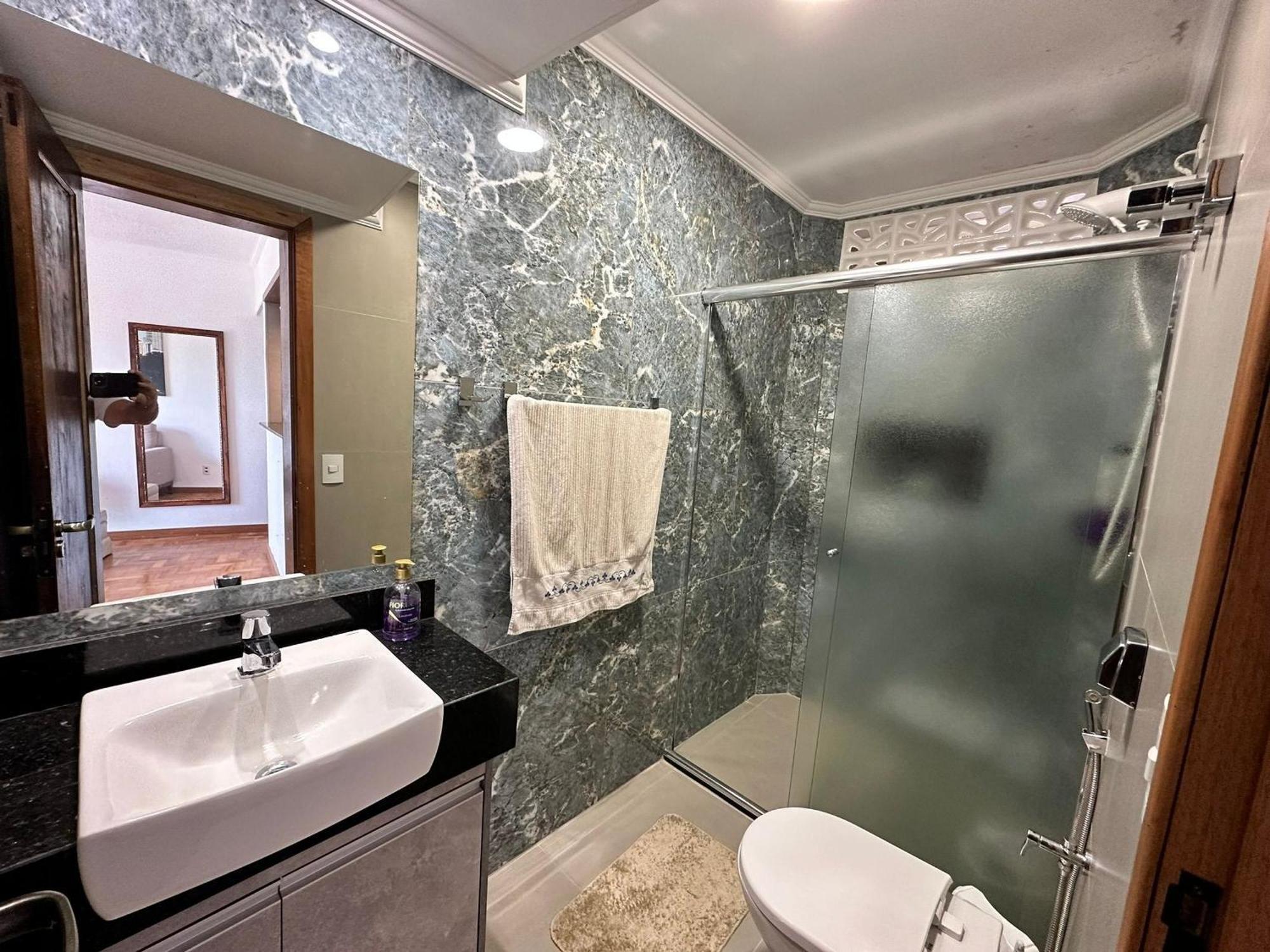 Appartement Ap Pe Na Areia Vista Parcial Mar à Santos  Extérieur photo